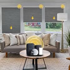 Motorized Blinds with Valance Cover Upgraded Smart Blinds Grassclot