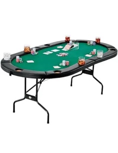 84" Folding Texas Hold'Em Table