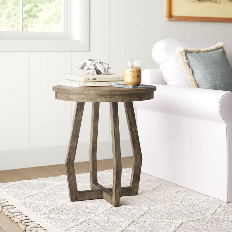 Sloan Solid Wood Cross Legs End Table See More by Sand & Stable 