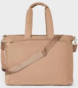 brown overnight bag 