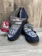 MUK LUKS Womens Blue Bootie Slippers Size 9.5 
