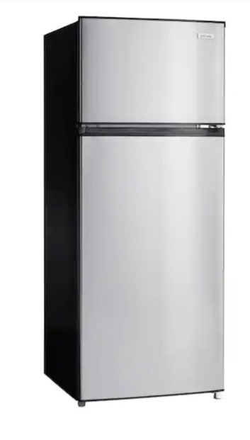 Vissani 7.1 cu. ft. Top Freezer Refrigerator in Stainless Steel Look