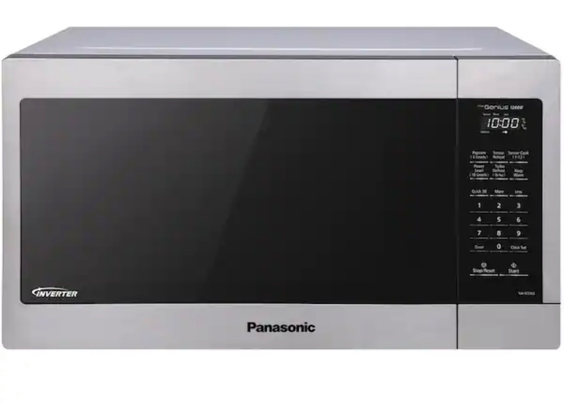 Panasonic 1.6 cu. ft. Countertop Microwave in Stainless Steel Built-In Capable with Inverter Technology and Genius Sensor Cooking