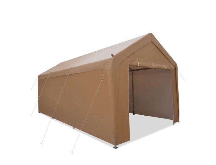 Costway AW10019 10 x 20 ft. Portable Garage Tent Carport with Galvanized Steel Frame with Sidewall