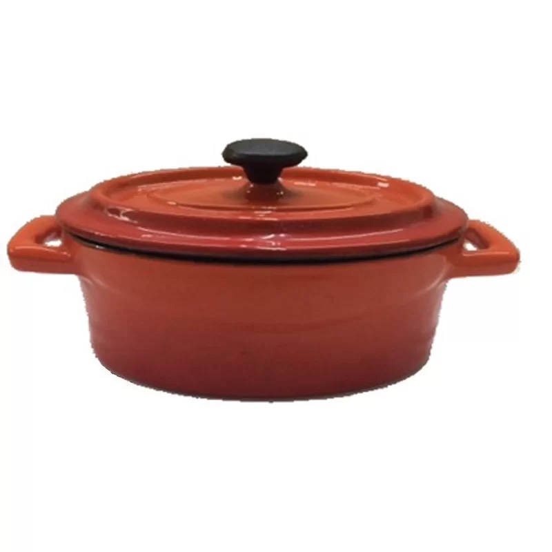 Starcraft 0.38 Quarts Enameled Cast Iron Oval Dutch Oven