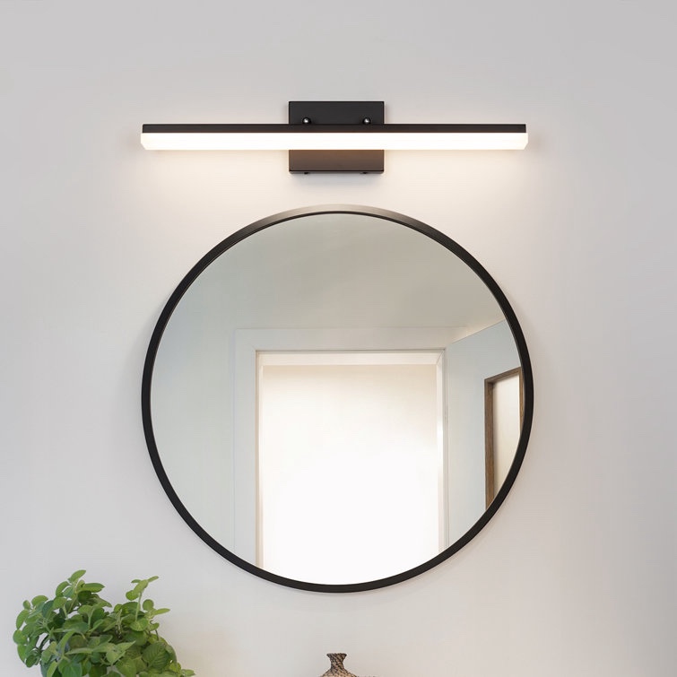 Matte Black 24 inch Alfonzia 1-Light Dimmable LED 24W Bath Bar