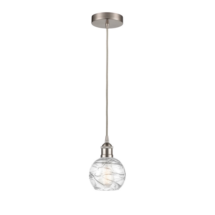 Brushed Satin Nickel Athens 1 - Light Single Pendant