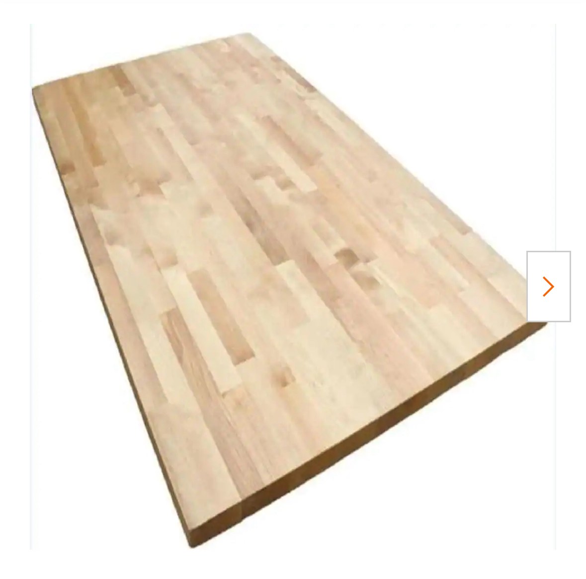 6 ft. L x 25 in. D Unfinished Birch Butcher Block Countertop in With Standard Edge