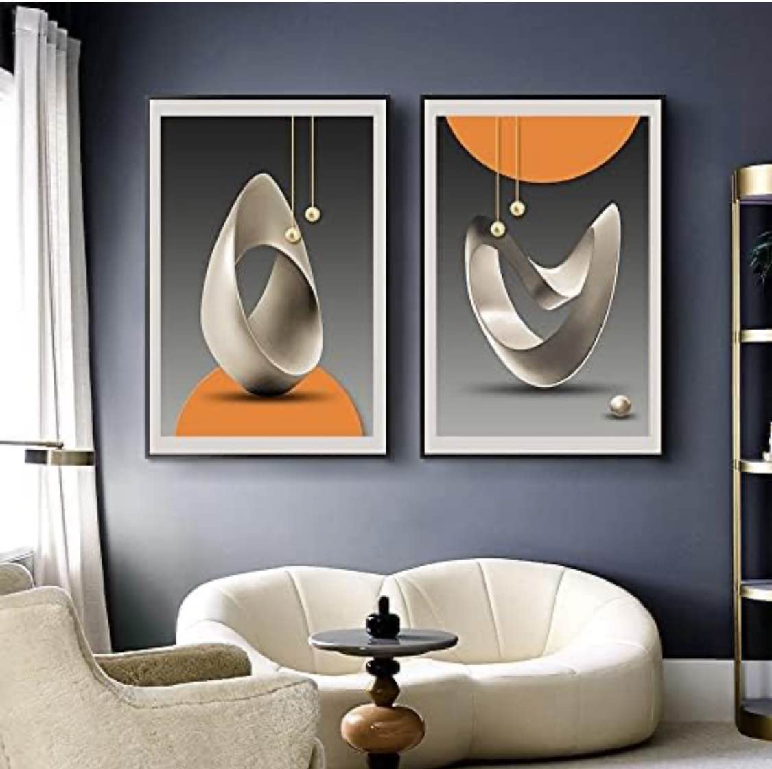 TeetsY Modern Geometric Pattern Canvas Paintings Abstract Wall Art Minimalist Poster and Print Nordic Style Pictures Home Decoratio (Color : A, Size : 40x60cm No Frame)