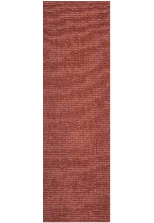 SAFAVIEH Natural Fiber Collection Runner Rug - 2'6" x 10', Rust, Handmade Chunky Textured Jute 0.75-inch Thick, Ideal for High Traffic Areas in Living Room, Bedroom (NF447C)