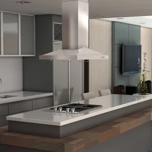 30" 400 CFM Convertible Island Range Hood in Brushed 430 Stainless Steel