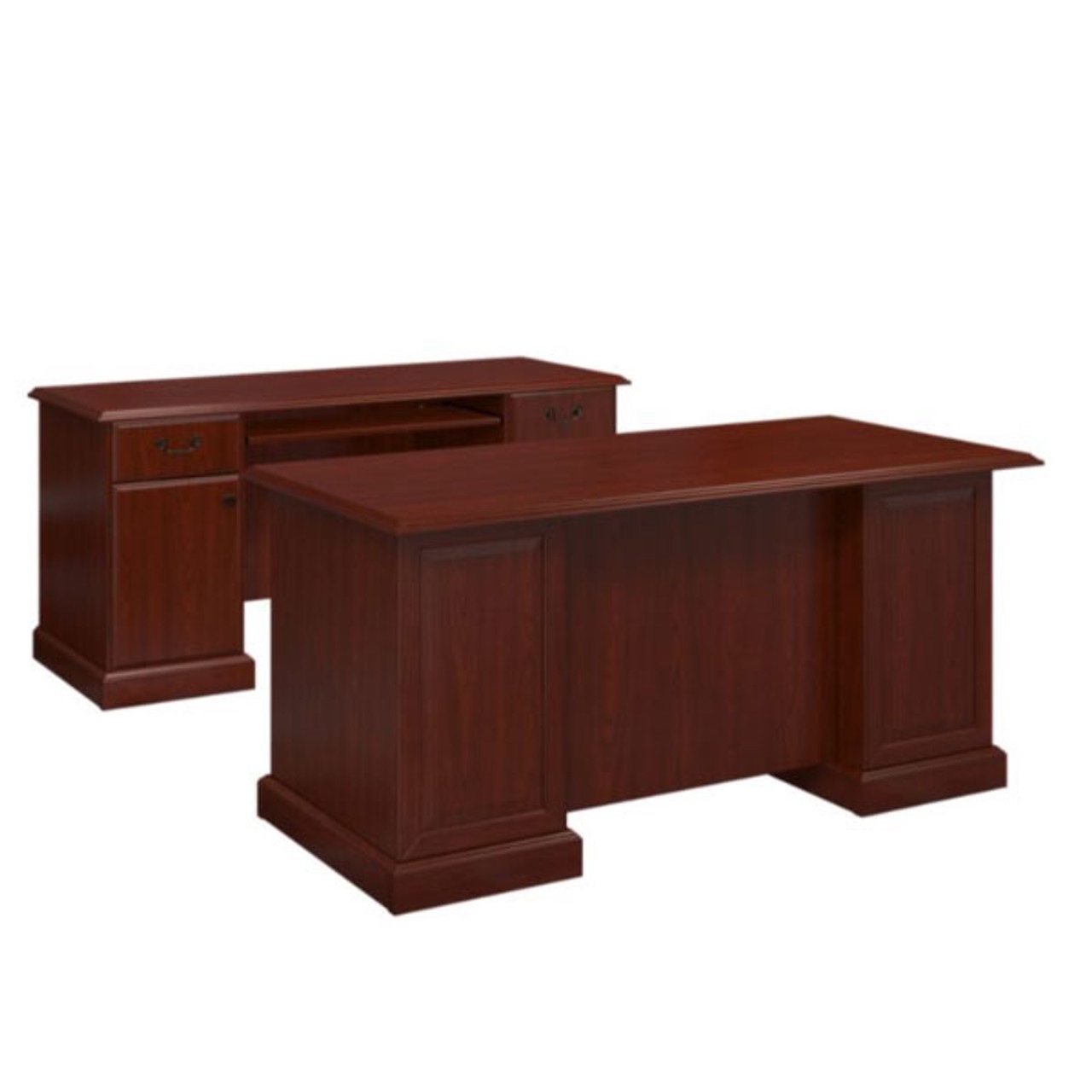 Kathy Ireland by Bush Furniture Bennington Managers Desk and Credenza