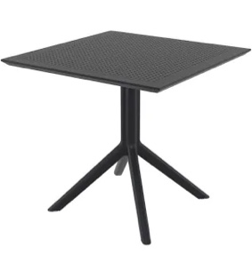 Sky Square Outdoor Dining Table 31 inch Black