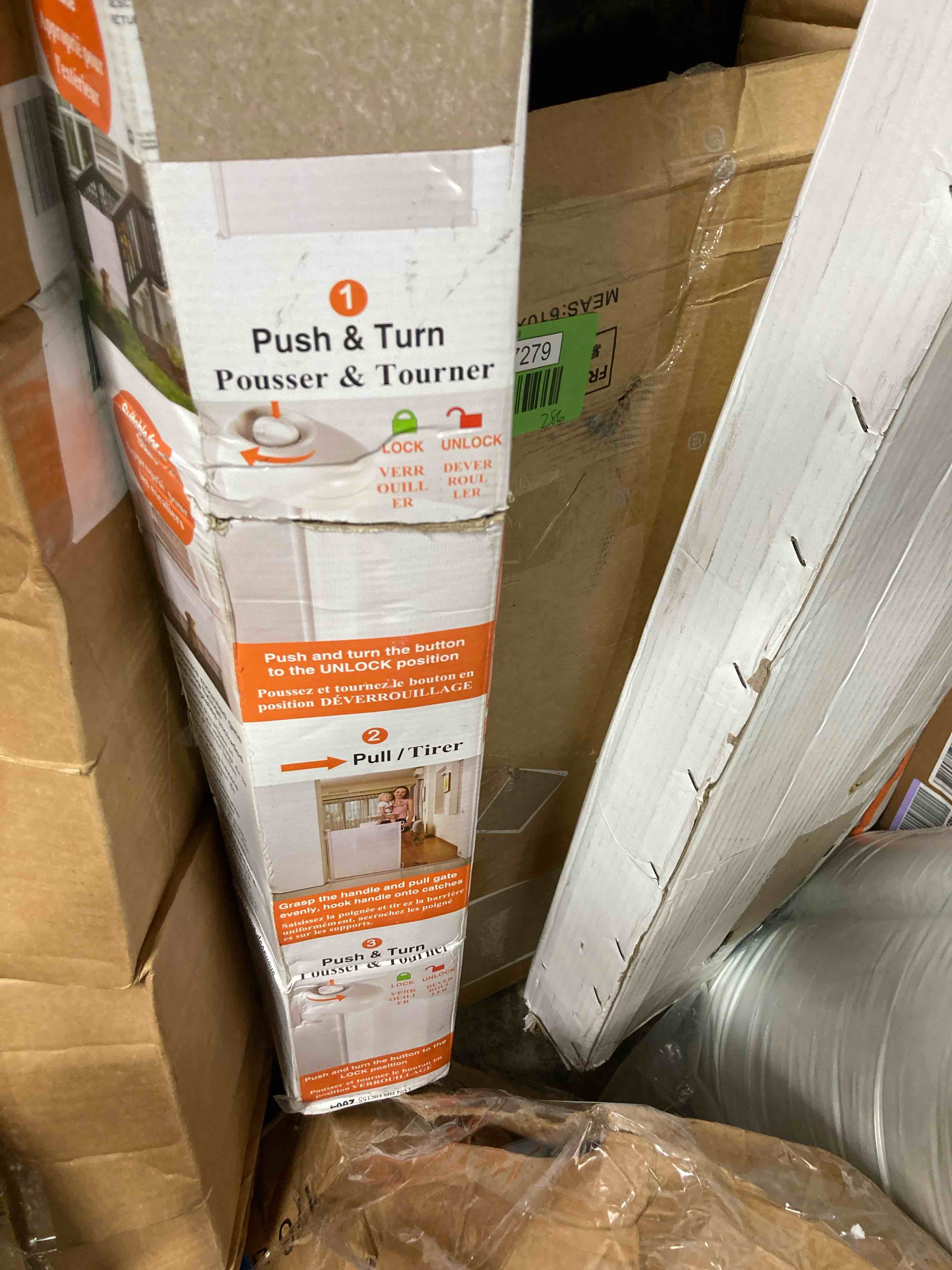 EasyBaby Extra Wide Retractable Baby Gate, 33" Tall, Extends up to 71