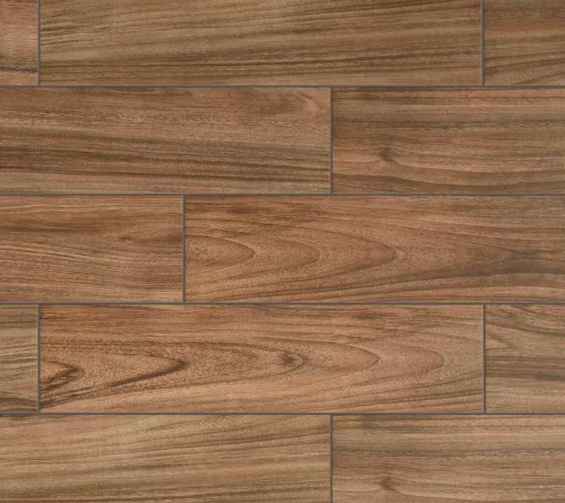 Daltile Baker Wood 6 in. x 24 in. Walnut Glazed Porcelain Floor and Wall Tile (349.2 total sq ft)