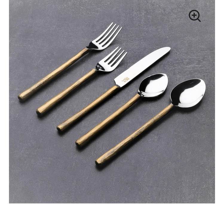 camellia 5 piece flatware set service 