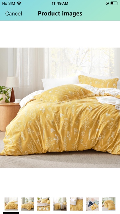 Bedsure Queen Comforter Set - Yellow Comforter, Cute Floral Bedding Comforter Sets, 3 Pieces, 1 Soft Reversible Botanical Flowers Comforter and 2 Pillow Shams