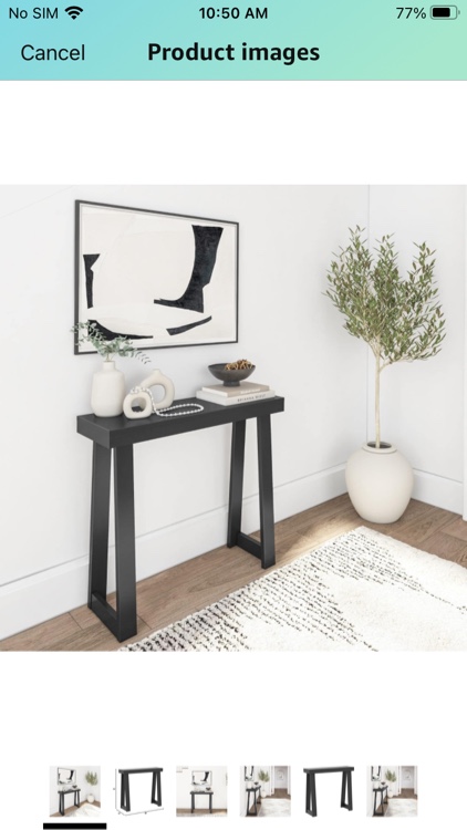 Plank+Beam Solid Wood Console Table, 36 Inch, Sofa Table, Narrow Entryway Table for Hallway, Behind The Couch, Living Room, Foyer, Easy Assembly, Black