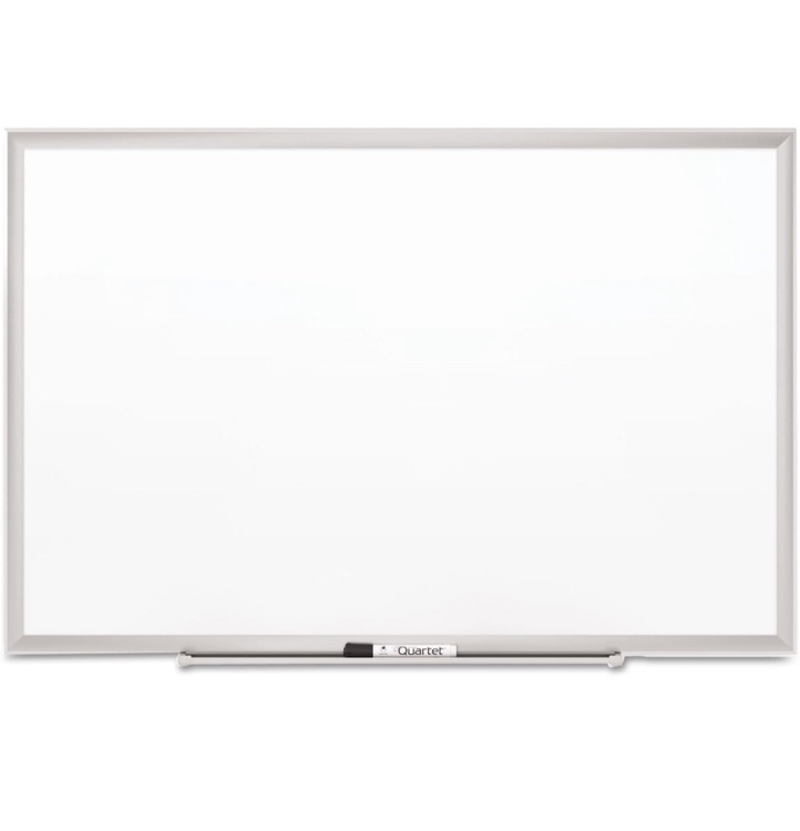 Quartet 2545 Classic Series Porcelain Magnetic Board, 60 x 36, White, Silver Aluminum Frame