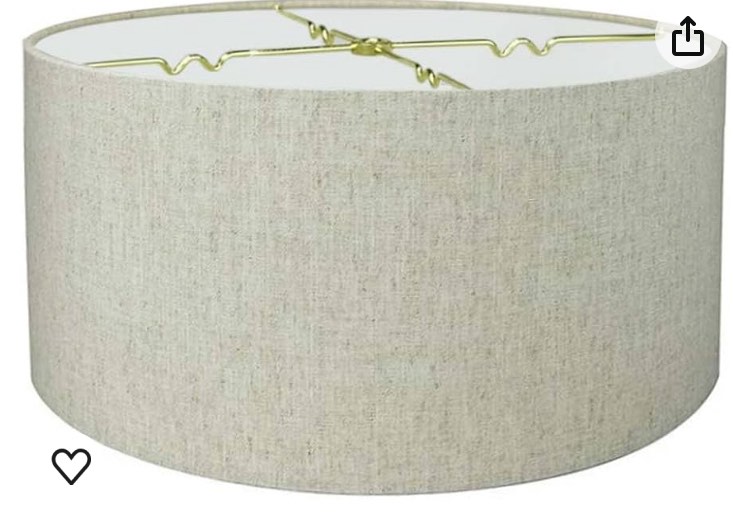 16x16x9 Textured Oatmeal Hardback Drum Lampshade