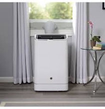GE 14,000 BTU Portable Air Conditioner for Medium Rooms up to 550 sq ft. (9,850 BTU SACC), 3-in-1 with Dehumidify, Fan, and Auto Evaporation, Included Window Installation Kit