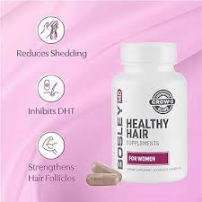 BosleyMD Healthy Hair Growth Supplements with DHT Blockers for Women and Men for Thicker, Fuller, Stronger Hair, 1-2 Month Supply
