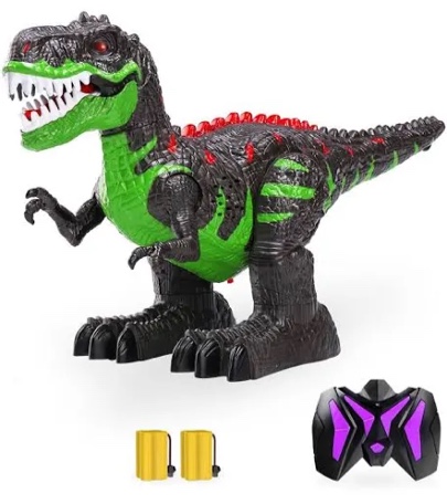 Remote Control T-rex Dinosaur Toy for Boys 4-7, Realistic Tyrannosaurus with Water Mist, Flashing Light, Roaring, Big Electric T-Rex with Rechargeable Battery for Kids 3-5 Years Old Boys & Girls