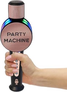 Singing Machine Karaoke Machine Microphone with Bluetooth and Speaker for Kids and Adults Home Birthday Party, Black (SMM548)