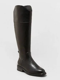 Women's Sienna Tall Dress Boots - A New Day Black 5.5