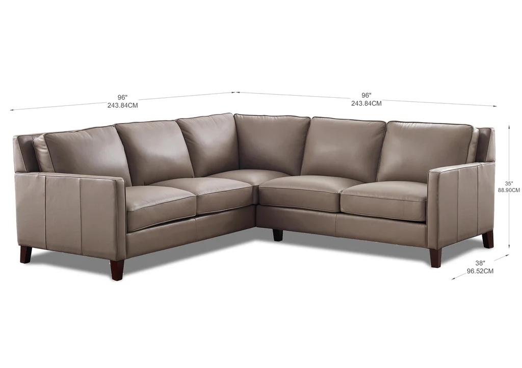 West Park Top Grain Leather Sectional- TEAR ON RIGHT END CUSHION, LEFT LEG BROKEN, SMALL MARK ON LEFT SIDE, SLIGHT SCUFFS