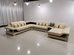 Royal Living Room Furniture Genuine Leather Sofa with Comfortable Chaise