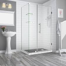 Aston Avalux Frameless Shower Enclosure- HARDWARE NOT INCLUDED, 2 BOXES COMPLETE ITEM