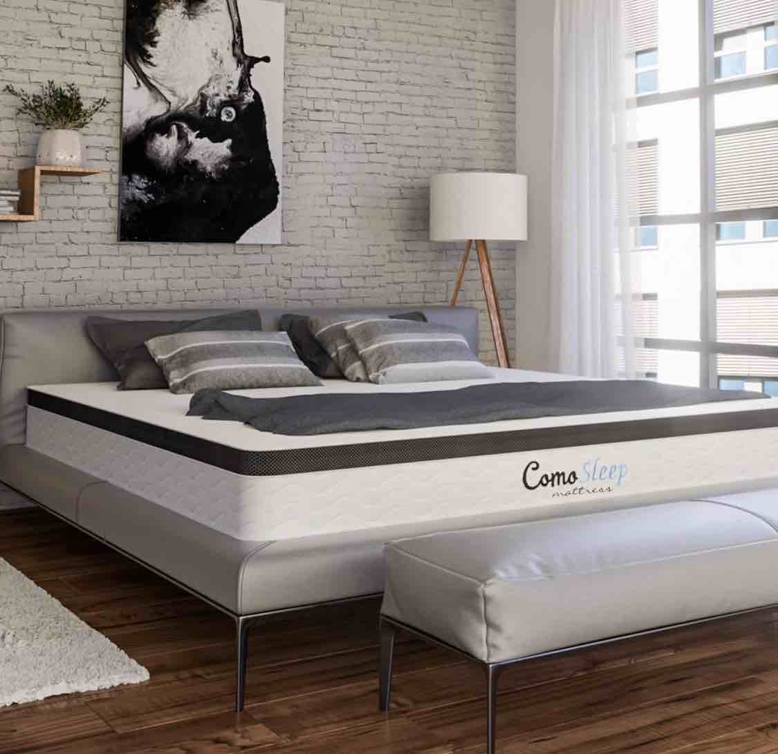 Comodita Comosleep H Spring Mattress - 90 x 200 x 20 cm - Medium Firm Lying Feel - Adaptable Spring Core - With Memory Foam - Breathable