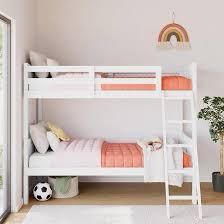 Storkcraft Caribou Twin Over Twin Hardwood Bunk Bed White  Box 2 of 2  Guardrails  Ladder  Slats