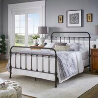 Eberhart Low Profile Standard Bed Queen Antique Dark Bronze 