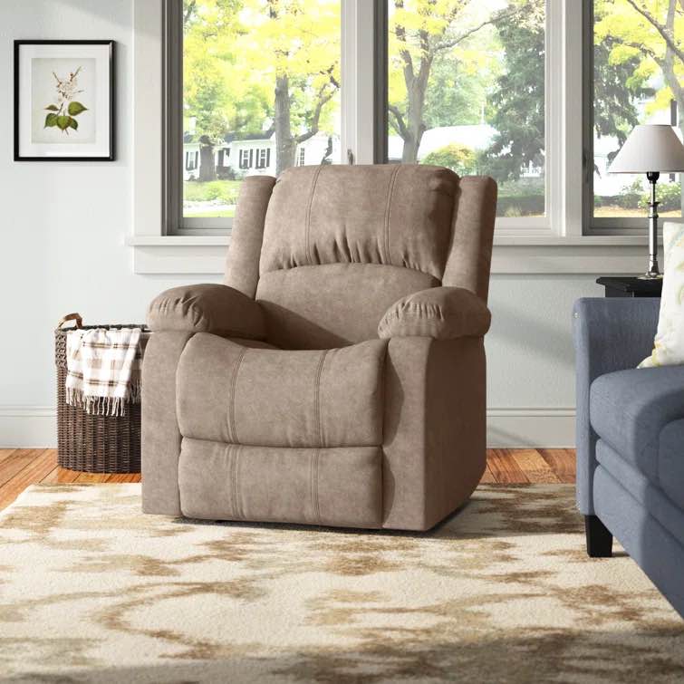 Sanie 37.8" Manual Recliner Beige 