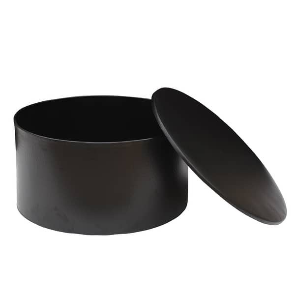 Drum Alevi Black Iron coffee Table - 36" Brand: Timbergirl