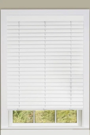 Achim GII Morningstar Indoor Cordless Vinyl Light Filtering Window Mini Blind  Pearl White  48  L x 34  W