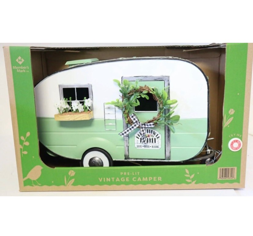 Member's Mark Pre-lit Led Fresh Flower Market Vintage Camper Or Truck