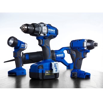 Kobalt 4-Tool 24-volt Max Brushless Power Tool Combo Kit with Soft Case (1 Li-ion Battery Included and Charger Included)