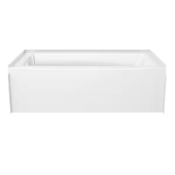 Delta Classic 500 60 in. x 32 in. Soaking Bathtub with Left Drain in High Gloss White