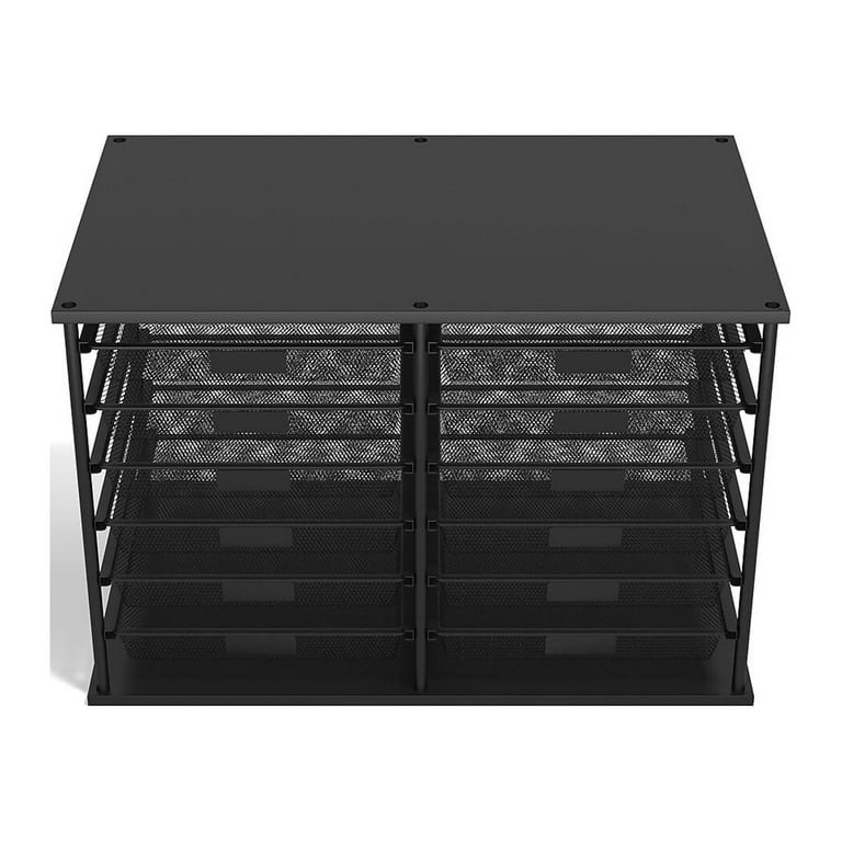 TRU RED 12-Compartment Wire Mesh File Organizer Matte Black TR57535-CCVS (Set of 5)