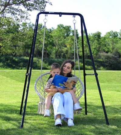 G TALECO GEAR Hammock Chair Stand,Heavy-Duty Steel Hammock Stand,300LBS Multi-Use Swing Stand for Outdoor Indoor?Hammock Chair not Include (black)