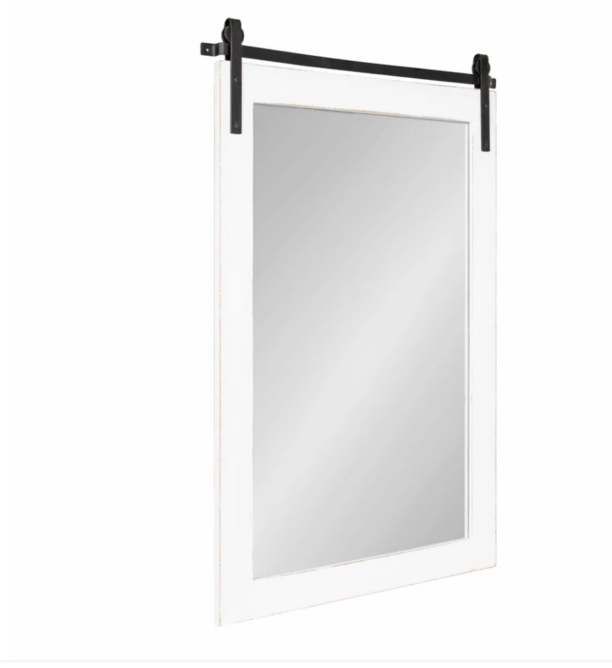 Kate Lauren Cates Rustic White Rectangular 24 X 40 Mirror Kate lauren cates rustic white rectangular 24 x 40 mirror
