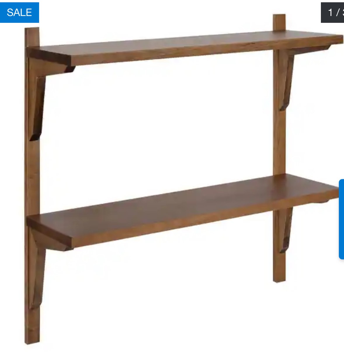 Kate and Laurel Meridien Mid-Century Wall Shelves - 24x8x24 - Rustic Brown
