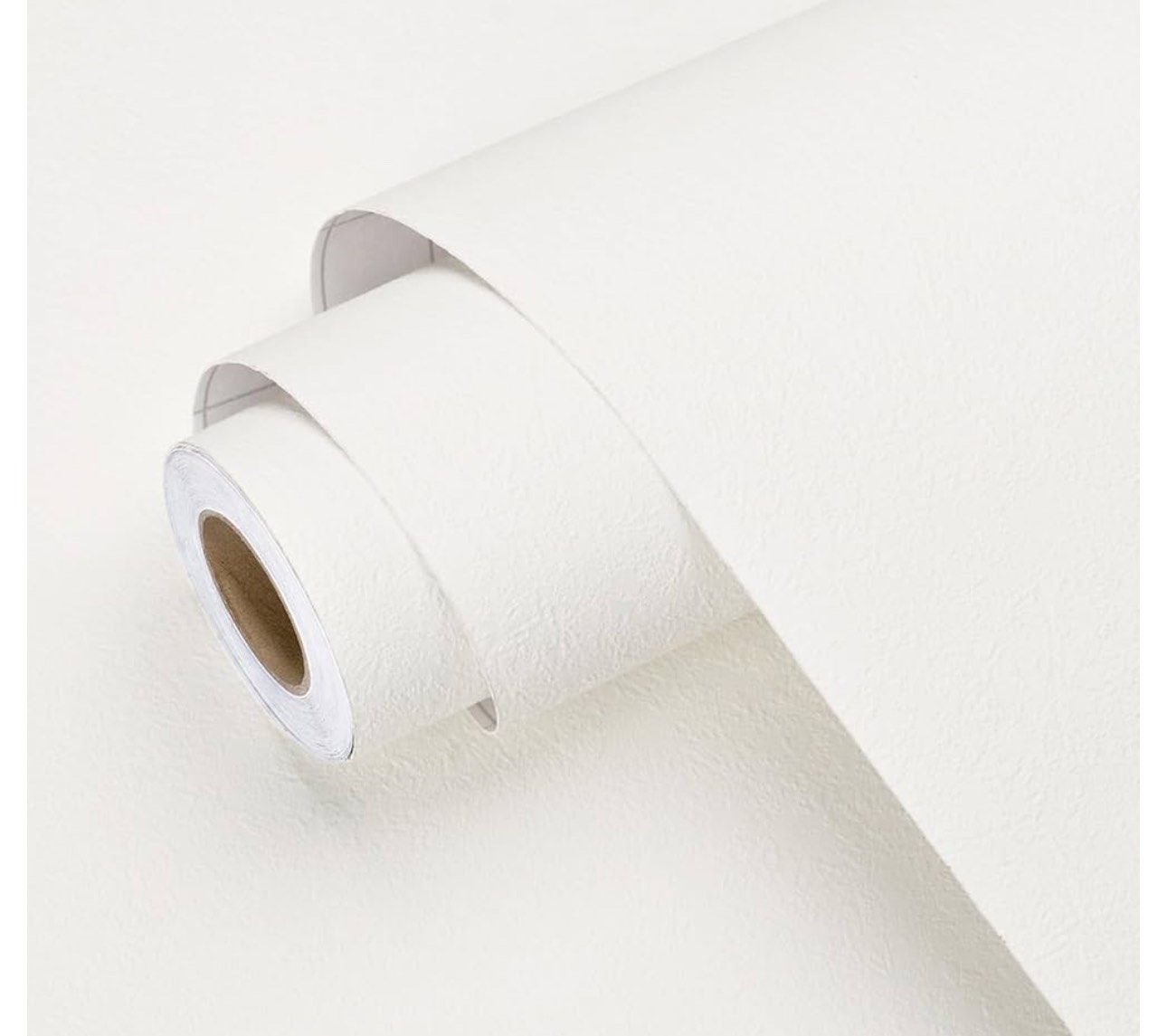 Wallercity White Textured Peel and Stick Wallpaper White Embossed Peel and Stick Countertops Contact Paper for Cabinets Vinyl Waterproof Self Adhesive Wallpaper for Counter Top Table Desk 24x118 Inch