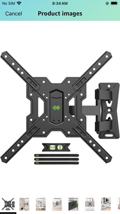 USX MOUNT UL Listed Full Motion TV Mount, Swivel Articulating Tilt TV Wall Mount for 26-55Inch LED, 4K TVs, Wall Mount TV Bracket with VESA 400x400mm Up to 77lbs, Perfect Center Design -XMM006-1