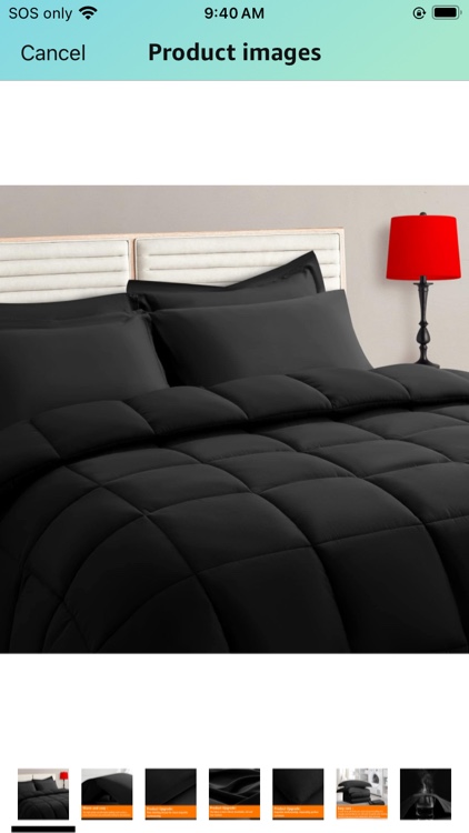 Black Queen Size Comforter Set - 7 Pieces, Bed in a Bag Bedding Sets with All Season Soft Quilted Warm Fluffy Reversible Comforter,Flat Sheet,Fitted Sheet,2 Pillow Shams,2 Pillowcases