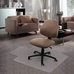 Kuyal Carpet Chair Mat, 48" x 36" PVC Home Office Desk Chair Mat for Floor Protection, Clear, Studded, BPA Free Matte Anti-Slip (36" X 48" Rectangle)