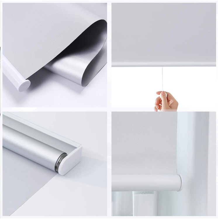 Blackout Roller Shades Window Shades Cordless Blackout Window Blinds with Thermal Insulated for Bedroom,Office, 31 x 72 Inch,White